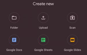 scan option in google drive