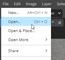 File > Open