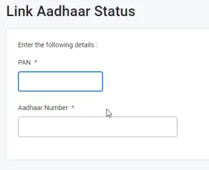 enter pan aadhaar